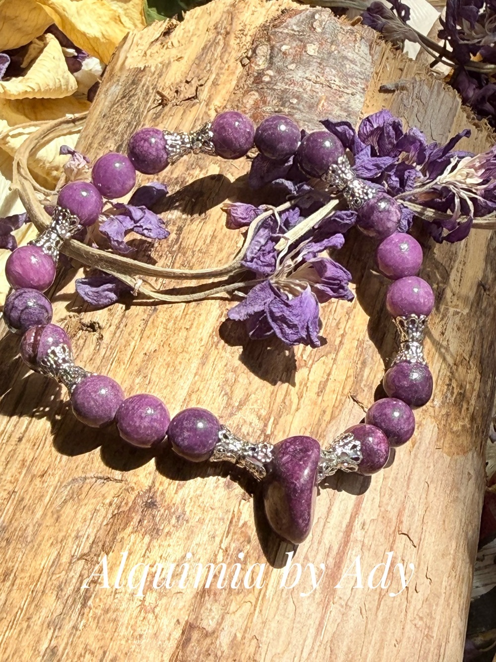 Purple Turquoise Beaded Bracelet with Silver Accents
